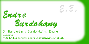 endre burdohany business card